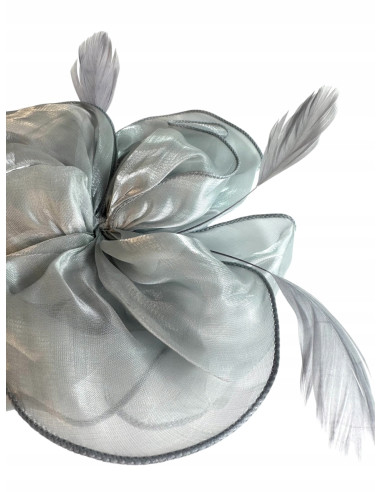 KWIAT Z MATERIAŁU na GŁOWĘ BROSZKA KOKARDA...