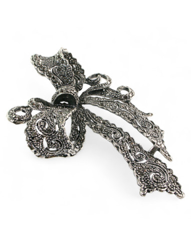 BROSZKA BROSZA Wiktoriańska Ażurowa Kokarda...