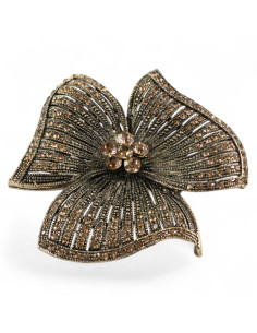 BROSZKA BROSZA Wiktoriański  Ażurowy KWIAT  Stare Złoto... 2