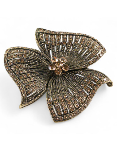 BROSZKA BROSZA Wiktoriański  Ażurowy KWIAT...