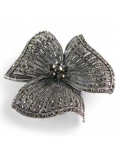 BROSZKA BROSZA Wiktoriański  Ażurowy KWIAT  Stare Srebro... 2