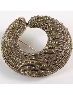 BROSZKA BROSZA Wiktoriański  Ażurowy WIENIEC  Stare Złoto... 2