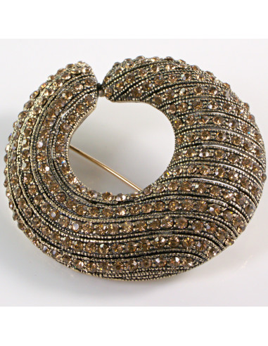 BROSZKA BROSZA Wiktoriański  Ażurowy WIENIEC...