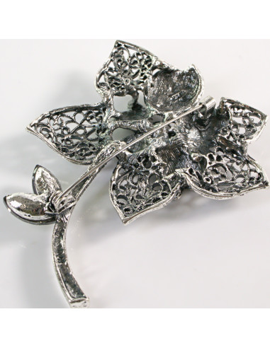 BROSZKA BROSZA Wiktoriański  Ażurowy KWIAT...