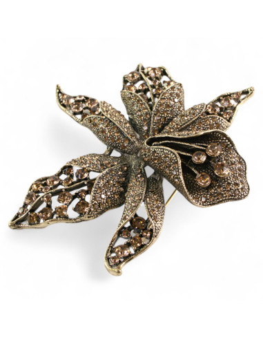 BROSZKA BROSZA Wiktoriański  Ażurowy KWIAT...