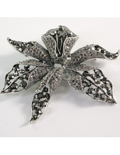 BROSZKA BROSZA Wiktoriański  Ażurowy KWIAT  Stare Srebro...