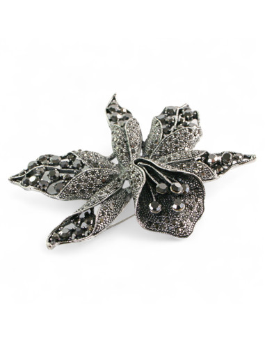 BROSZKA BROSZA Wiktoriański  Ażurowy KWIAT...