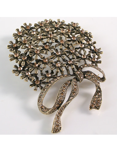 BROSZKA BROSZA Wiktoriański  Ażurowy KWIAT...