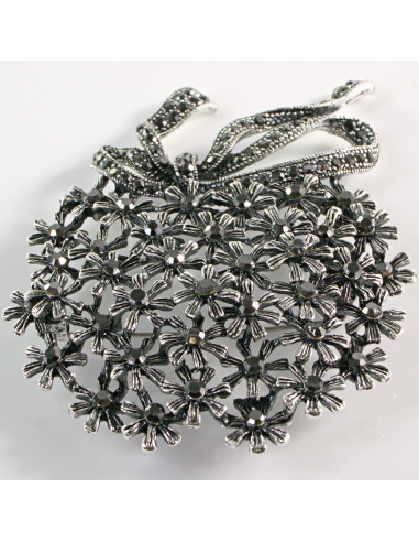 BROSZKA BROSZA Wiktoriański  Ażurowy KWIAT...