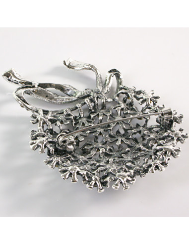 BROSZKA BROSZA Wiktoriański  Ażurowy KWIAT...