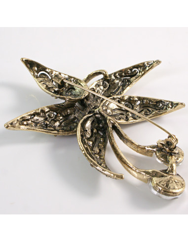 BROSZKA BROSZA Wiktoriański  Ażurowy KWIAT...