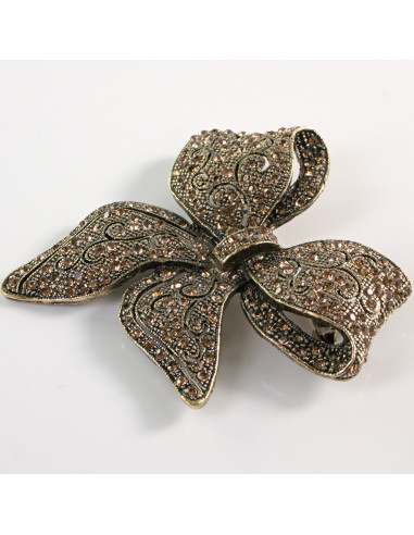 BROSZKA BROSZA Wiktoriańska Ażurowa Kokarda...