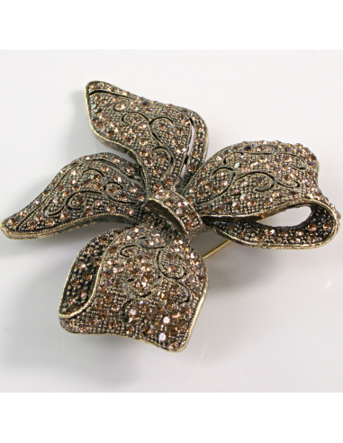 BROSZKA BROSZA Wiktoriańska Ażurowa Kokarda...