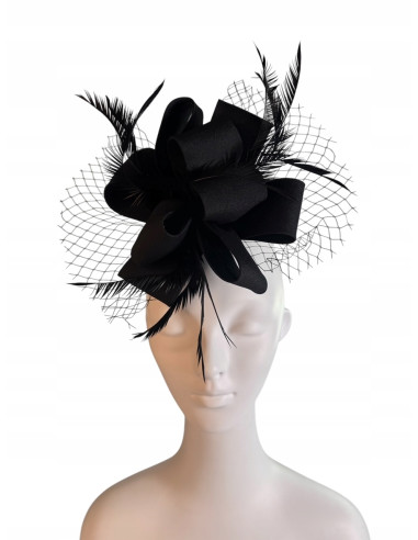 KWIAT Z MATERIAŁU na GŁOWĘ BROSZKA KOKARDA...