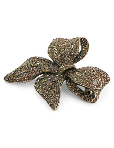 BROSZKA BROSZA Wiktoriańska Ażurowa Kokarda...