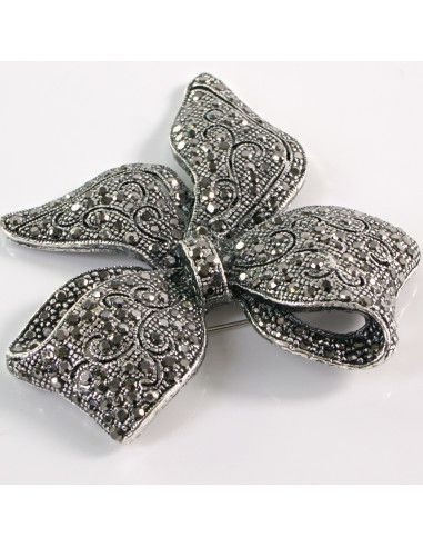 BROSZKA BROSZA Wiktoriańska Ażurowa Kokarda...