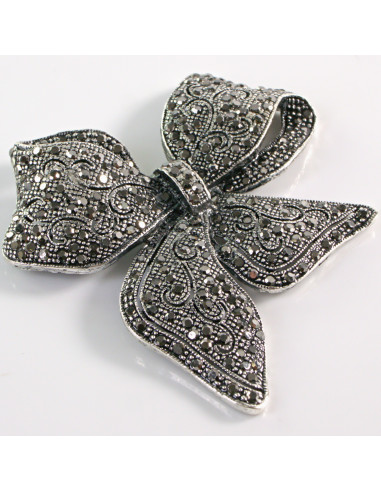 BROSZKA BROSZA Wiktoriańska Ażurowa Kokarda...