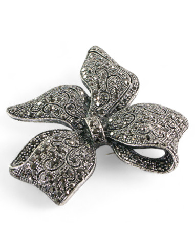 BROSZKA BROSZA Wiktoriańska Ażurowa Kokarda...