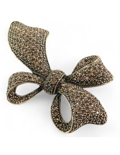 BROSZKA BROSZA Wiktoriańska  Kokarda Stare Złoto  Lolita... 2