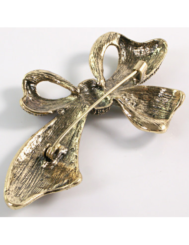 BROSZKA BROSZA Wiktoriańska  Kokarda Stare...