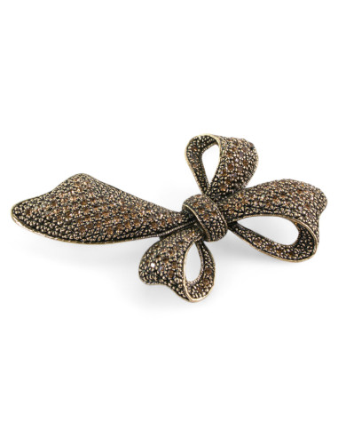 BROSZKA BROSZA Wiktoriańska  Kokarda Stare...