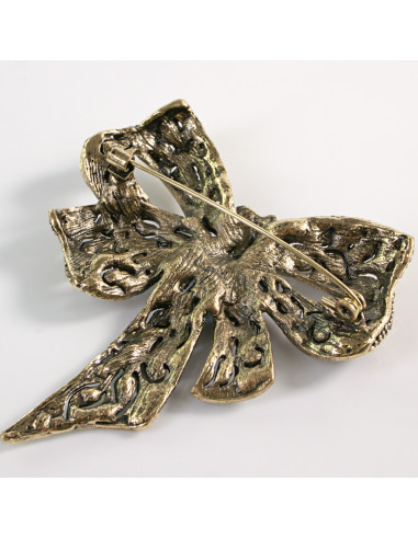 BROSZKA BROSZA Wiktoriańska Ażurowa Kokarda...