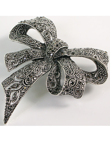 BROSZKA BROSZA Wiktoriańska Ażurowa Kokarda...