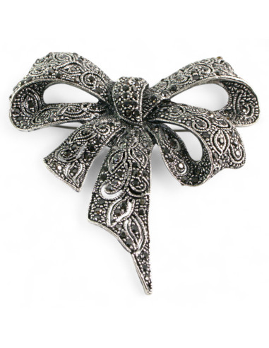 BROSZKA BROSZA Wiktoriańska Ażurowa Kokarda...