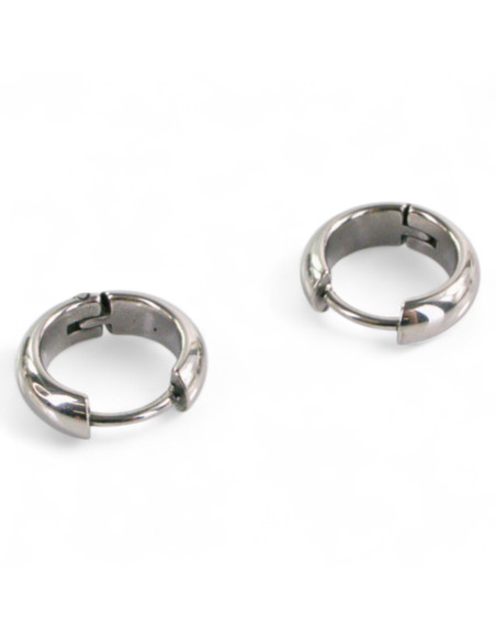 KOLCZYKI ZE STALI CHIRURGICZNEJ LOLITA AKCESORIA 1 cm SREBRNY