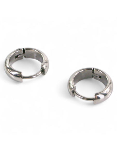 KOLCZYKI ZE STALI CHIRURGICZNEJ LOLITA AKCESORIA 1,2 cm SREBRNY