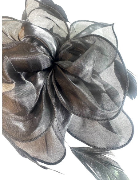 KWIAT Z MATERIAŁU na GŁOWĘ BROSZKA KOKARDA FASCYNATOR Lolita Accessories