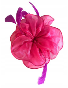 KWIAT Z MATERIAŁU na GŁOWĘ BROSZKA KOKARDA FASCYNATOR...