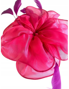 KWIAT Z MATERIAŁU na GŁOWĘ BROSZKA KOKARDA FASCYNATOR... 2