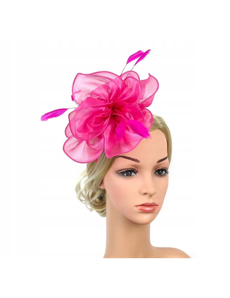 KWIAT Z MATERIAŁU na GŁOWĘ BROSZKA KOKARDA FASCYNATOR Lolita Accessories