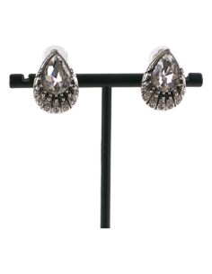 Klipsy do Uszu Srebrne łezki ze Srebrnym kamieniem Lolita...