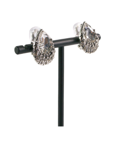 Klipsy do Uszu Srebrne łezki ze Srebrnym kamieniem Lolita... 2