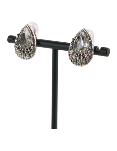 Klipsy do Uszu Srebrne łezki ze Srebrnym...