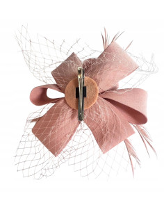 KWIAT Z MATERIAŁU na GŁOWĘ BROSZKA KOKARDA FASCYNATOR... 2