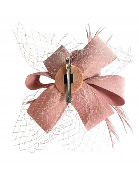 KWIAT Z MATERIAŁU na GŁOWĘ BROSZKA KOKARDA FASCYNATOR Lolita Accessories