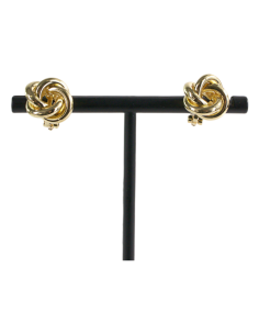 Klipsy do Uszu SUPEŁEK WĘZEŁ ZŁOTY 1,2 CM Lolita Akcesoria