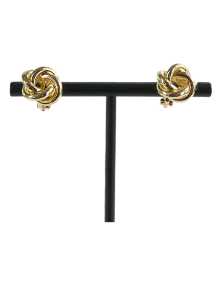 Klipsy do Uszu SUPEŁEK WĘZEŁ ZŁOTY 1,2 CM Lolita Akcesoria