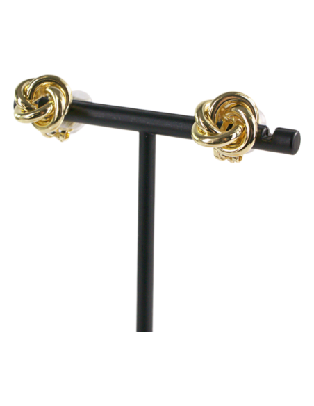 Klipsy do Uszu SUPEŁEK WĘZEŁ ZŁOTY 1,2 CM Lolita Akcesoria