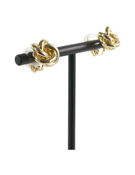 Klipsy do Uszu SUPEŁEK WĘZEŁ ZŁOTY 1,2 CM Lolita Akcesoria