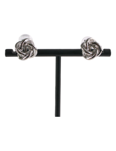 Klipsy do Uszu SUPEŁEK WĘZEŁ SREBRNY 1,2 CM Lolita Akcesoria