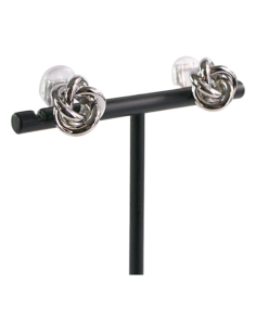 Klipsy do Uszu SUPEŁEK WĘZEŁ SREBRNY 1,2 CM Lolita Akcesoria 2