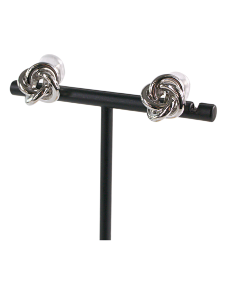 Klipsy do Uszu SUPEŁEK WĘZEŁ SREBRNY 1,2 CM Lolita Akcesoria