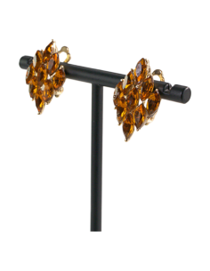 Klipsy do Uszu  ZŁOTY ROMB  MIODOWY   Lolita Akcesoria 2