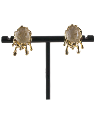 Klipsy do Uszu  ŁEZKI KROPLE ZIELONY  Lolita...