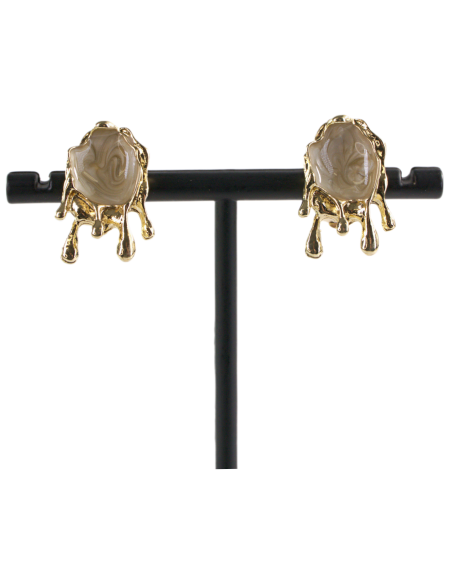 Klipsy do Uszu  ŁEZKI KROPLE ZIELONY  Lolita Akcesoria