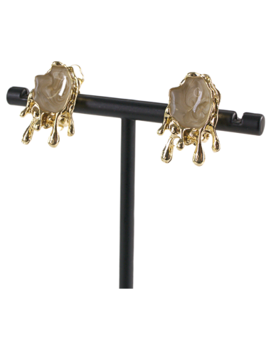 Klipsy do Uszu  ŁEZKI KROPLE ZIELONY  Lolita...